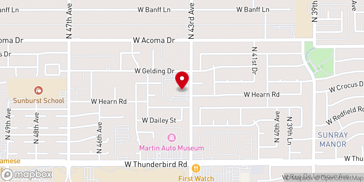 Map showing location of Pure Heart Church - Glendale