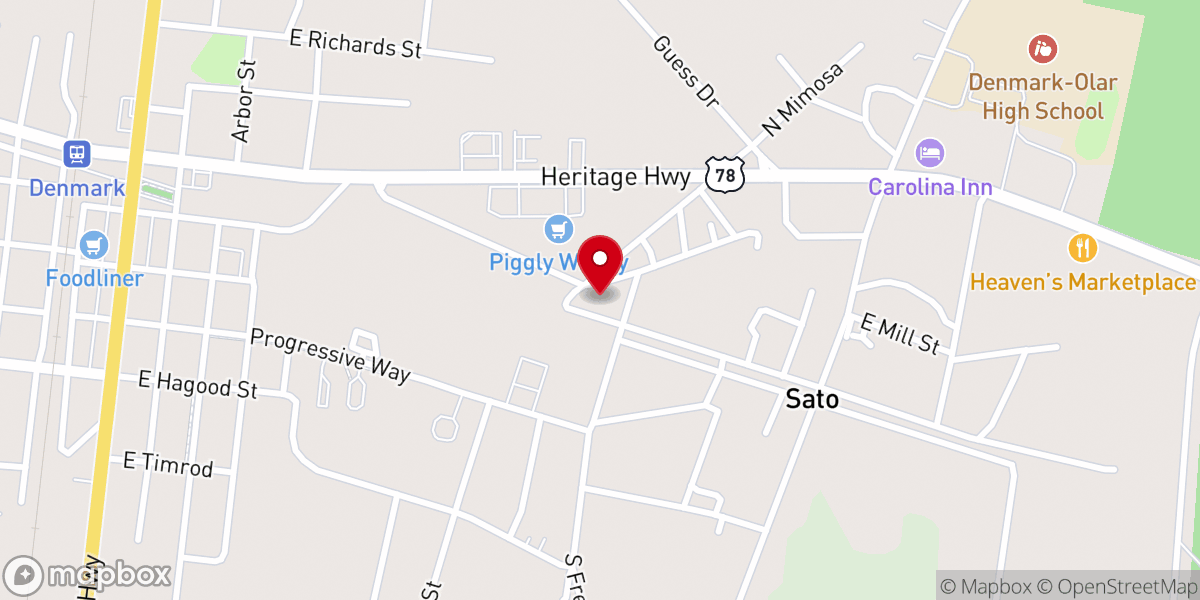 Map showing location of Rome Baptist Church