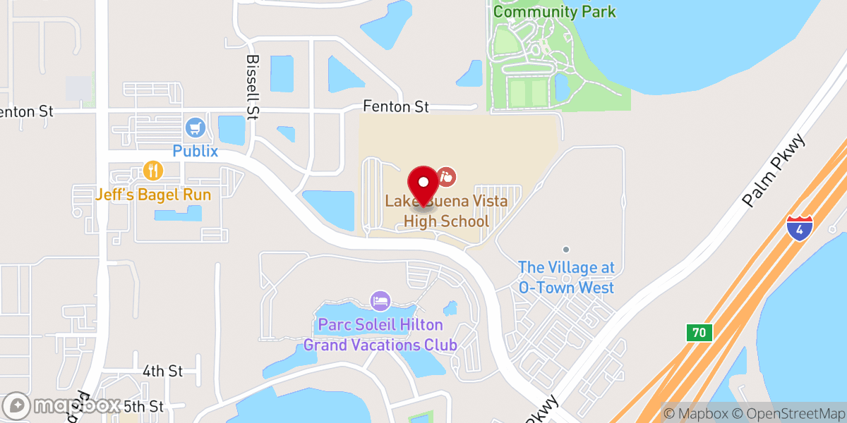 Map showing location of Iglesia Oasis Windermere