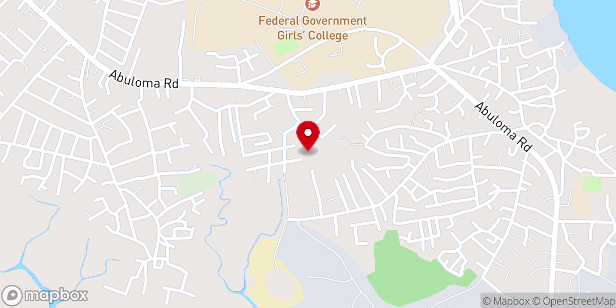 Map showing location of Living Faith Church Abuloma
