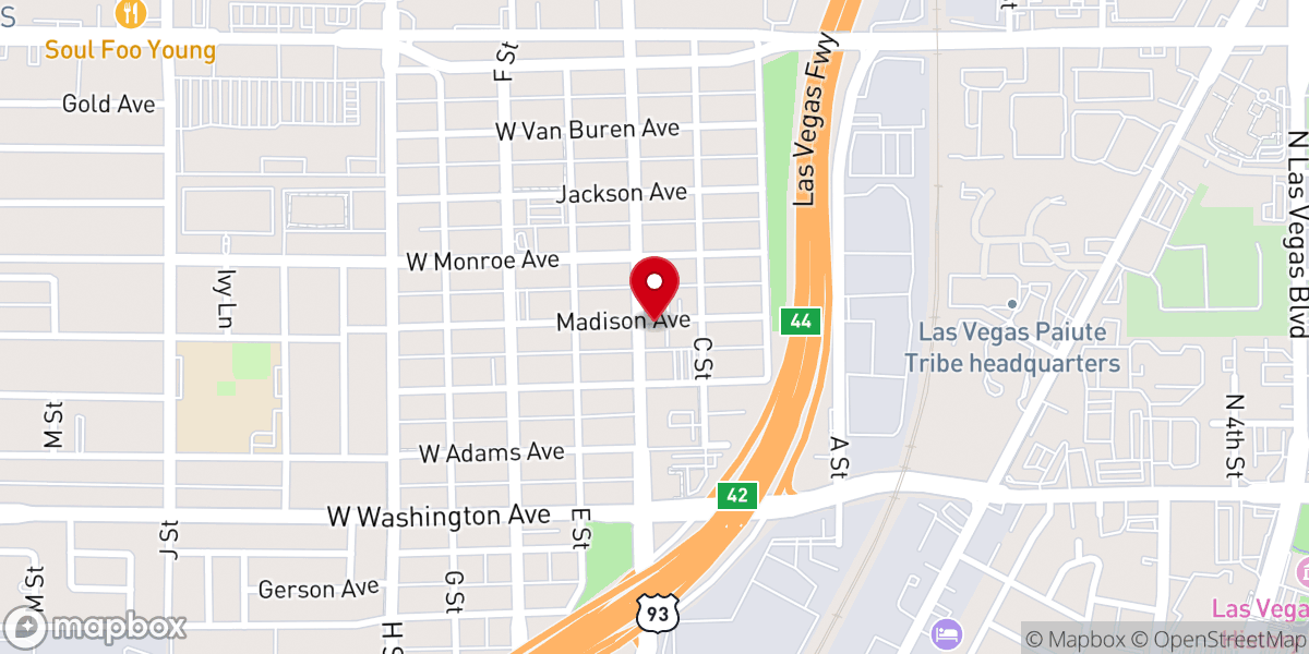Map showing location of Iglesia Pentecostal Unida Hispana