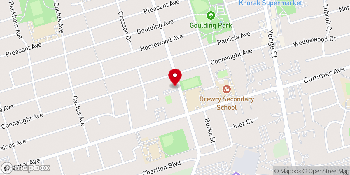Map showing location of Willowdale Christian Reformed Church