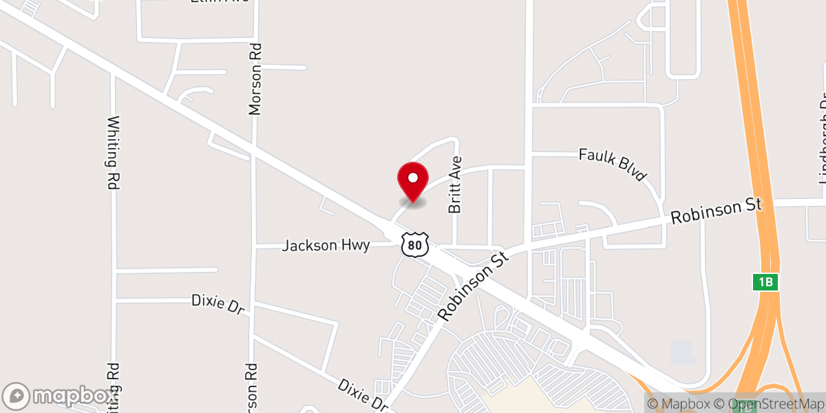 Map showing location of Van Winkle Baptist Church