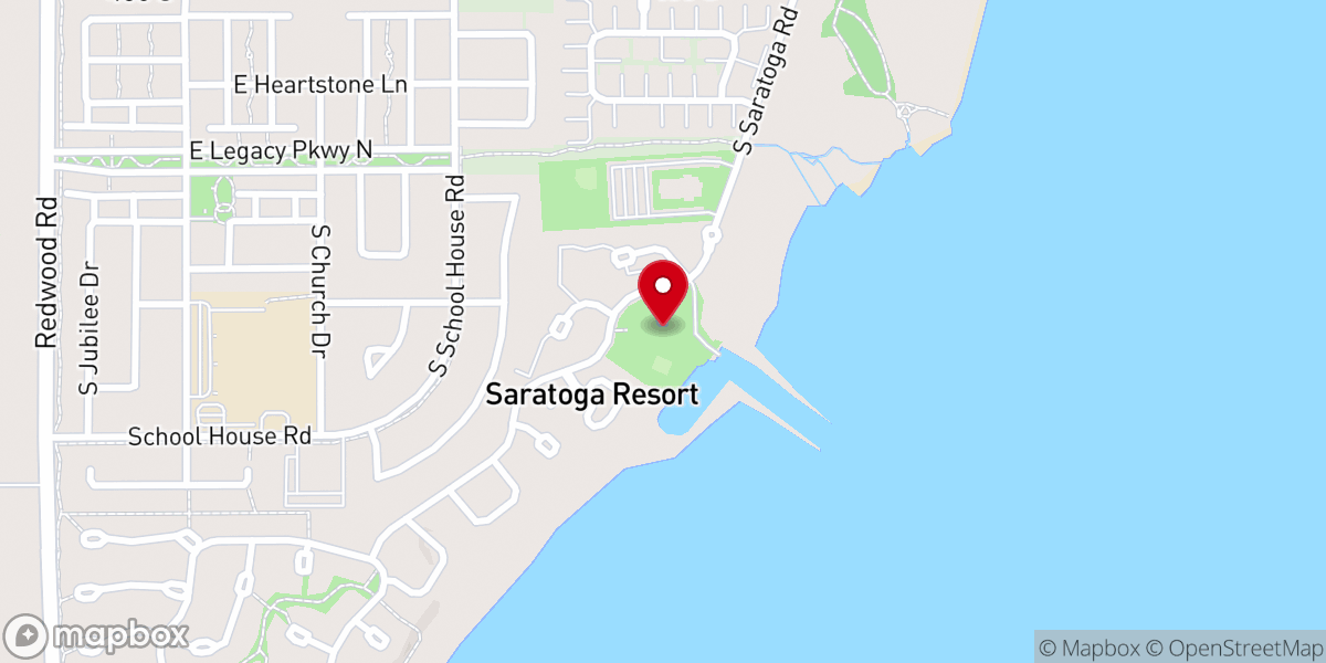 Map showing location of Private Saratoga Springs Park and Pavilion