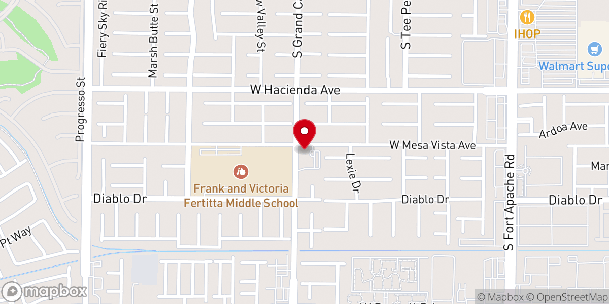Map showing location of Full Gospel Las Vegas Korean Church
