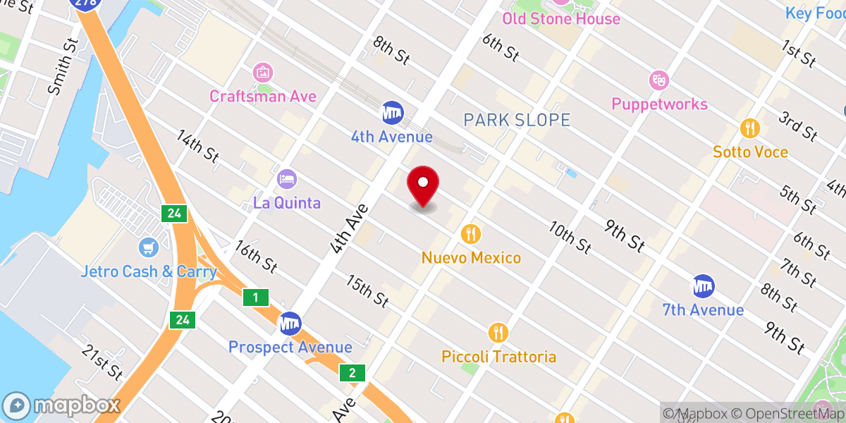 Map showing location of All Nations Baptist Church