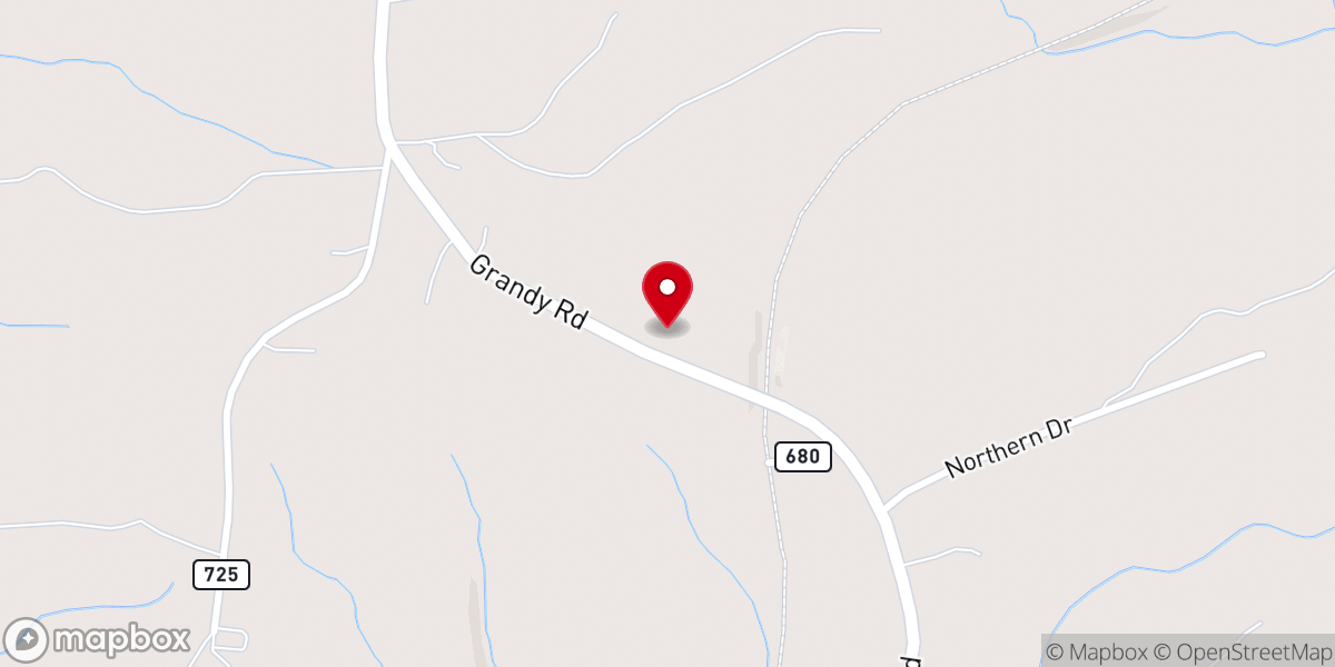 Map showing location of Ogden Church