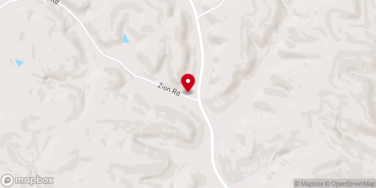 Map showing location of Zion Church of Christ