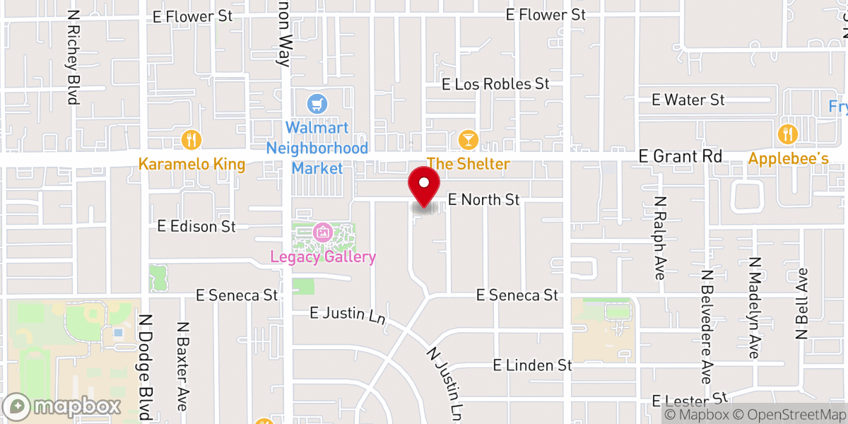 Map showing location of HIS Presence Church Arizona