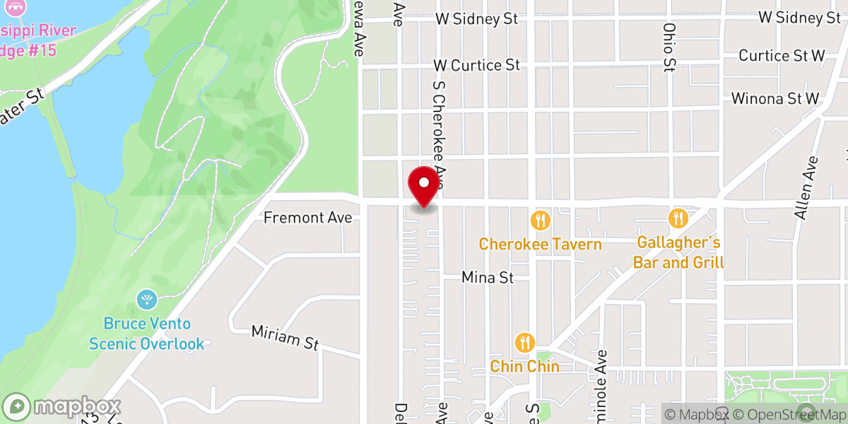 Map showing location of Saint James Evangelical Lutheran Church