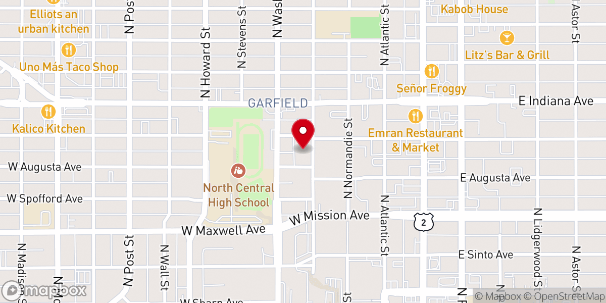 Map showing location of Bethlehem Missionary Church