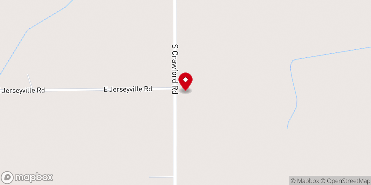 Map showing location of Jerseyville Church