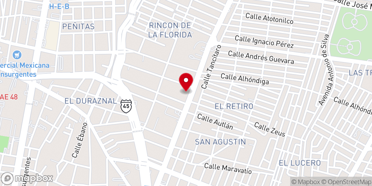 Map showing location of Parroquia de la Santísima Trinidad