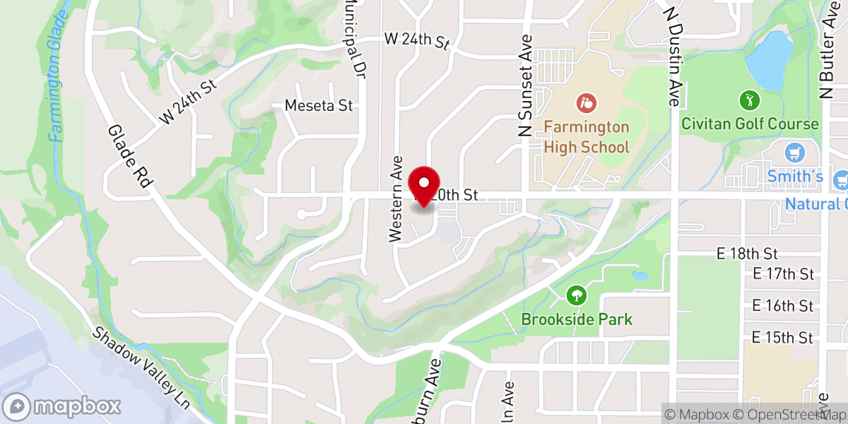 Map showing location of Northside Church of Christ