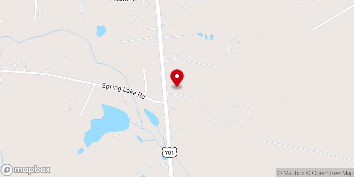 Map showing location of Piney Grove Church