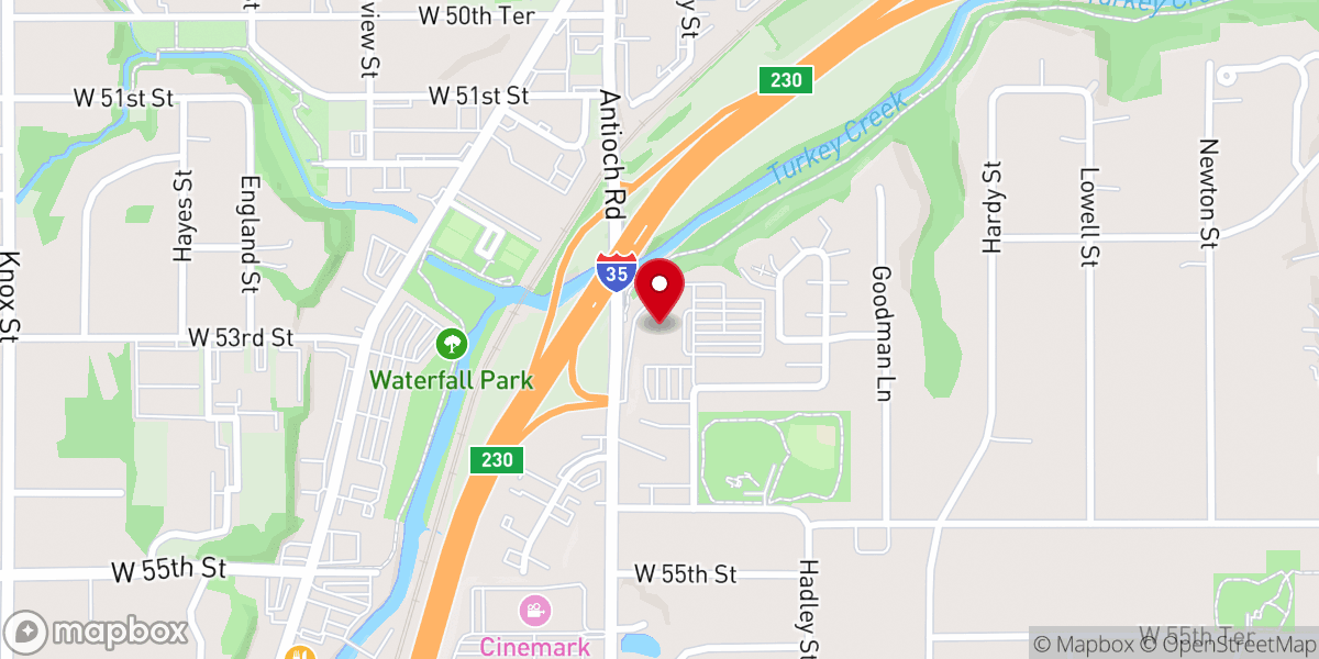 Map showing location of Antioch Church