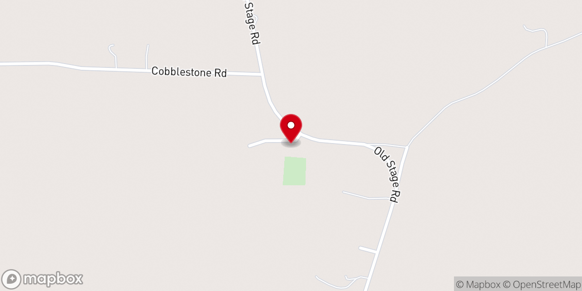 Map showing location of Antioch East Church