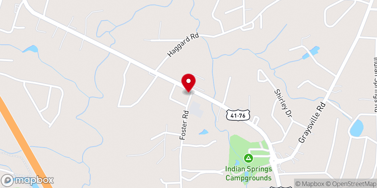 Map showing location of Indian Springs Church of God