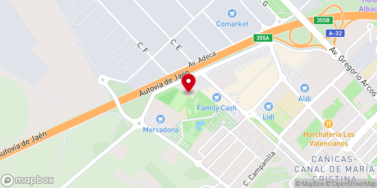 Map showing location of B&B HOTEL Albacete
