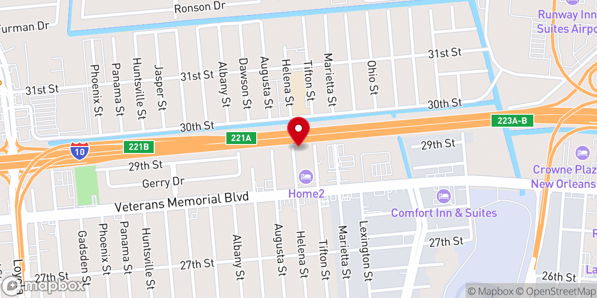 Map showing location of La Vina Hispanic Baptist Church
