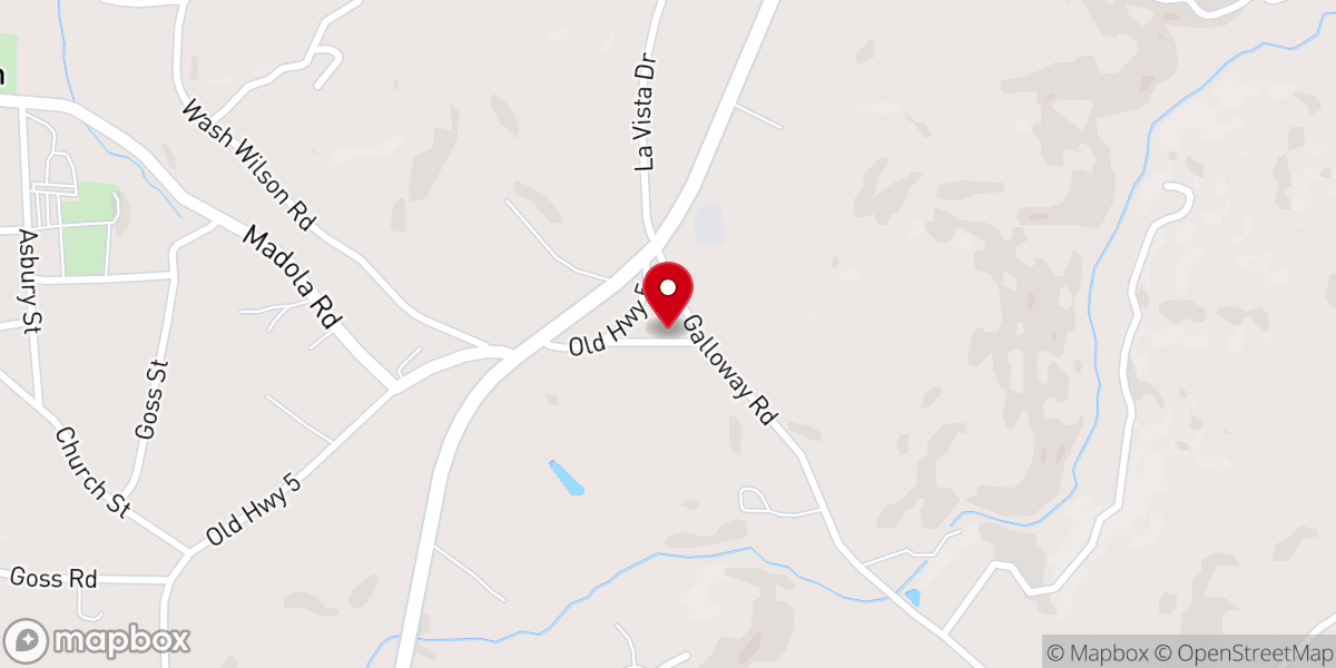 Map showing location of New Liberty Holiness Church