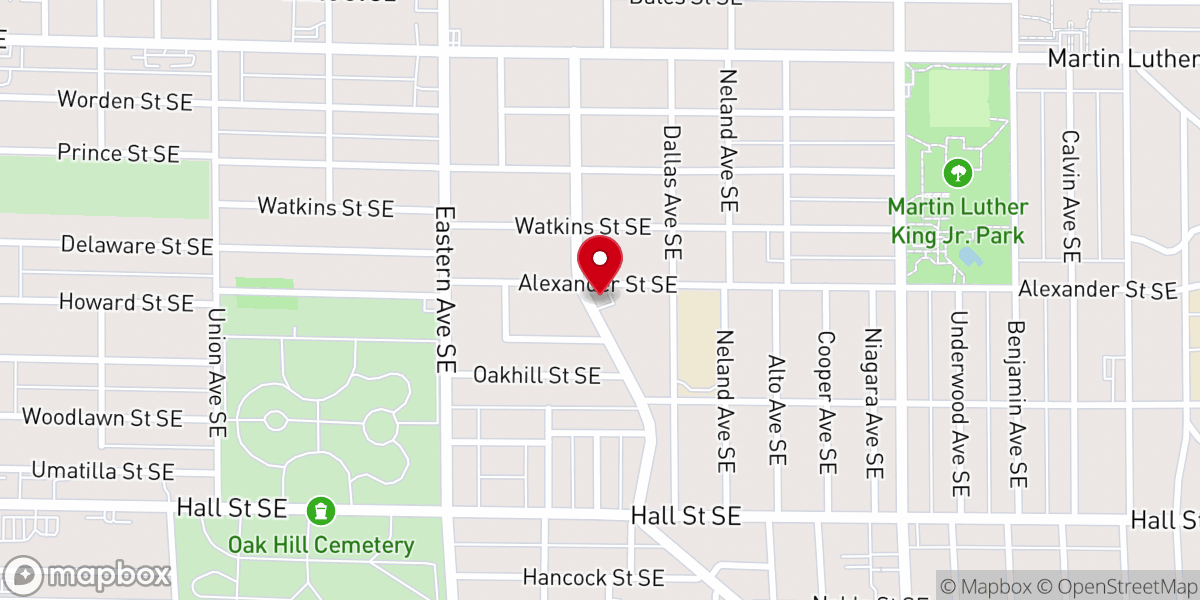 Map showing location of Apostolic Assembly Church