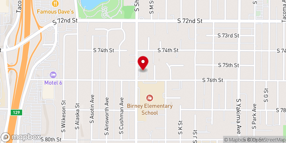 Map showing location of Faith Family Church Tacoma