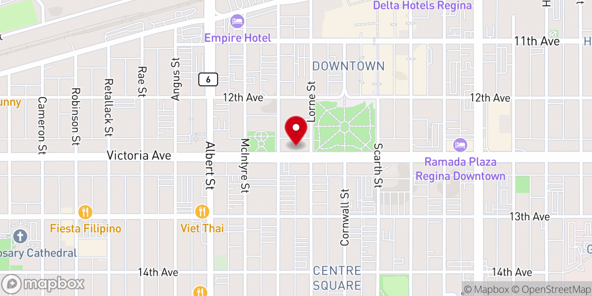 Map showing location of Knox-Metropolitan United Church