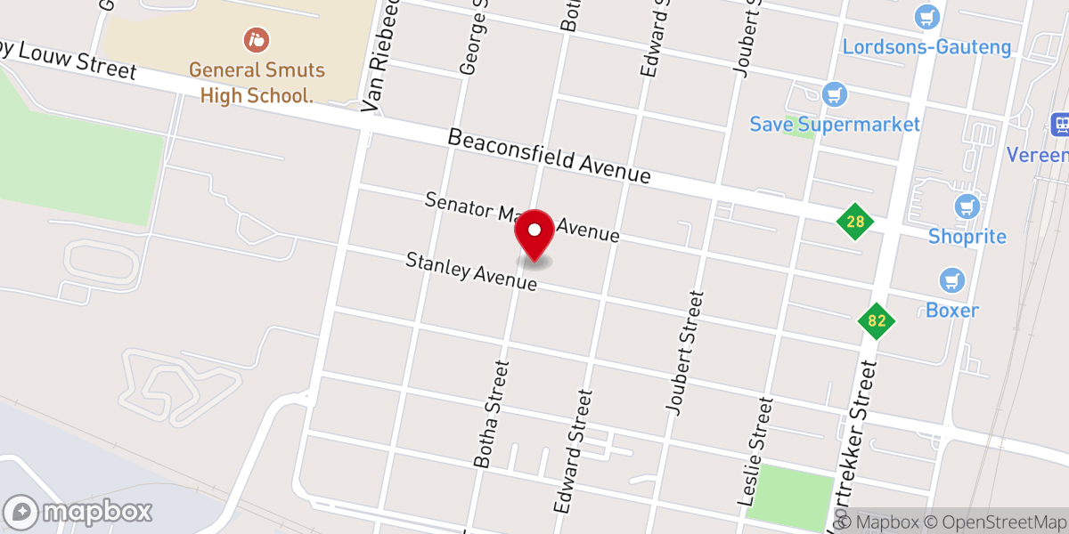 Map showing location of Uniting Reformed Church In SA
