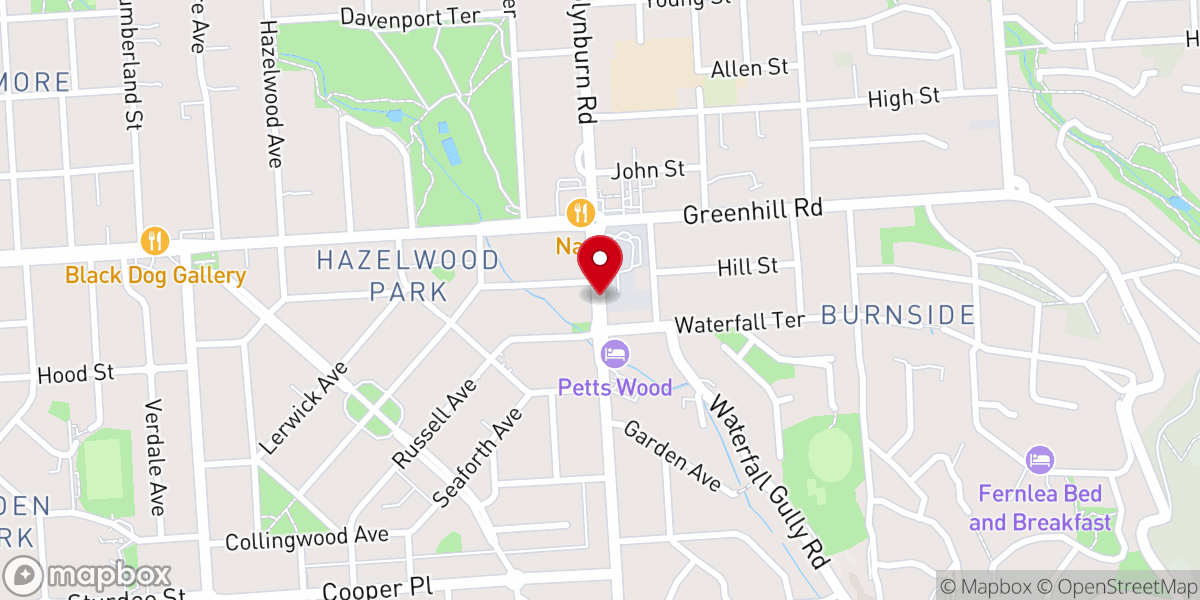 Map showing location of St John Vianney Catholic Church