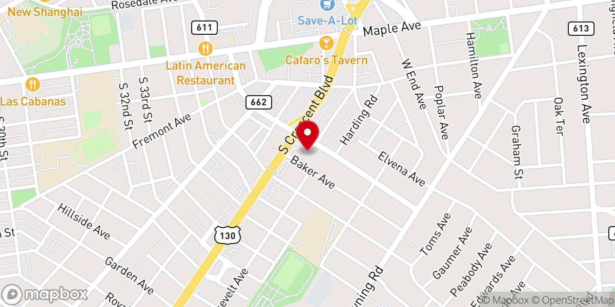 Map showing location of Martin Luther Chapel Lutheran Church