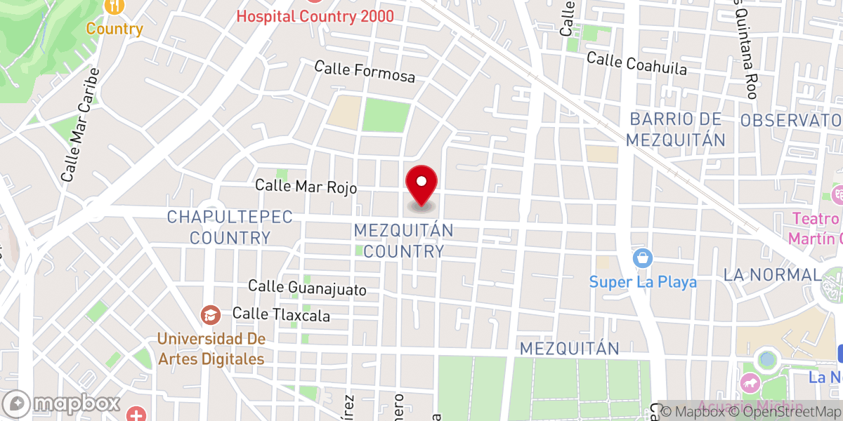 Map showing location of Parroquia San Bernardo de Claraval