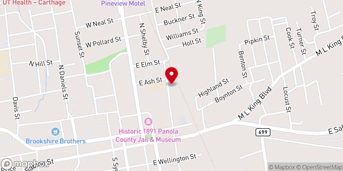 Map showing location of Mount Zion Church