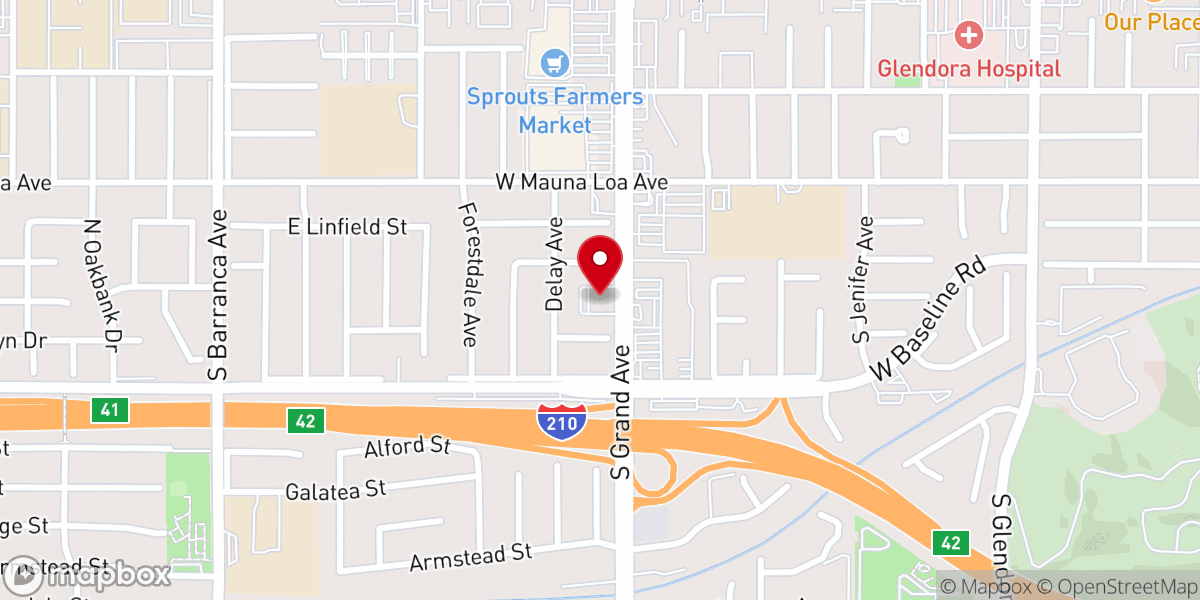 Map showing location of Foothill Church Event Center