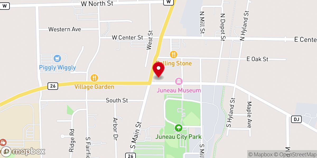 Map showing location of United Methodist Church