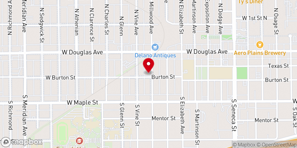 Map showing location of St. Joseph Catholic Church