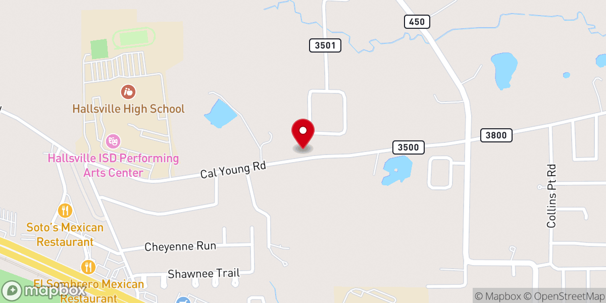 Map showing location of Northside Church of Christ