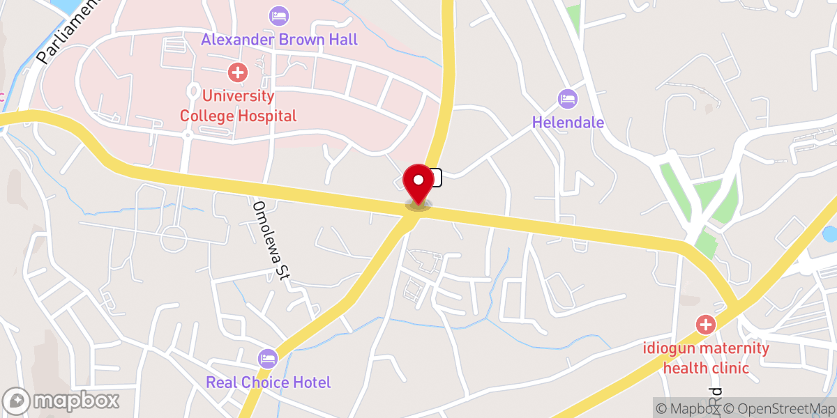Map showing location of WINNERS CHAPEL, TOTAL GARDEN