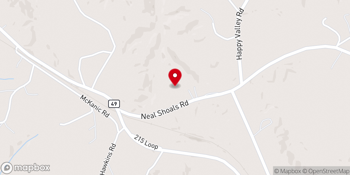 Map showing location of Victory Baptist Church