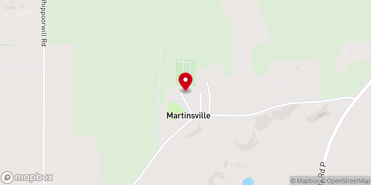 Map showing location of St Martin's Catholic Church