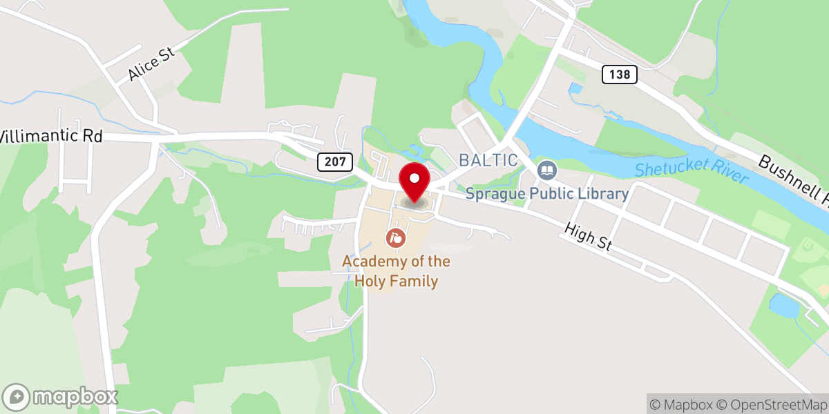 Map showing location of Academy of the Holy Family