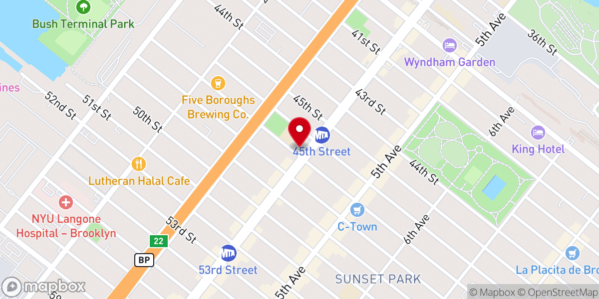 Map showing location of Tian Fu United Methodist Church