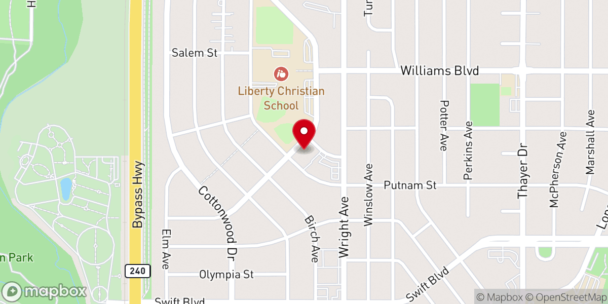 Map showing location of FBC Richland