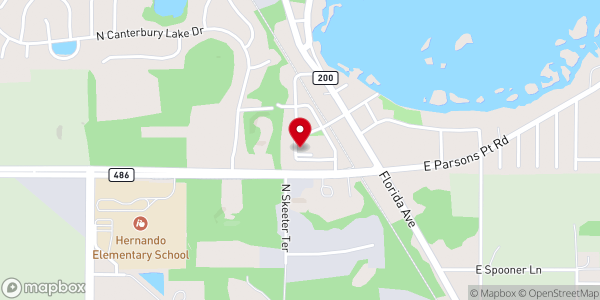 Map showing location of Hernando Church of the Living God