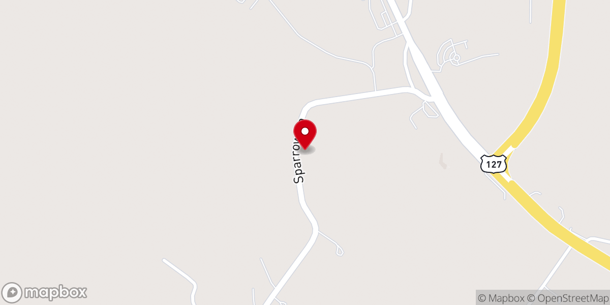 Map showing location of Pioneer Baptist Church