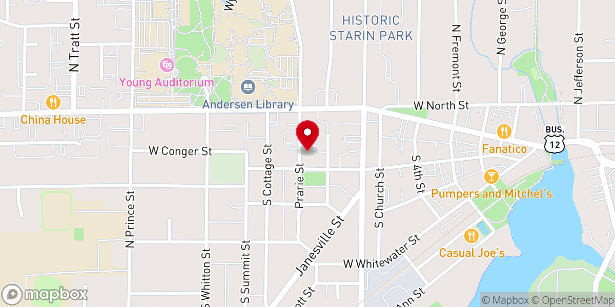 Map showing location of First United Methodist Church