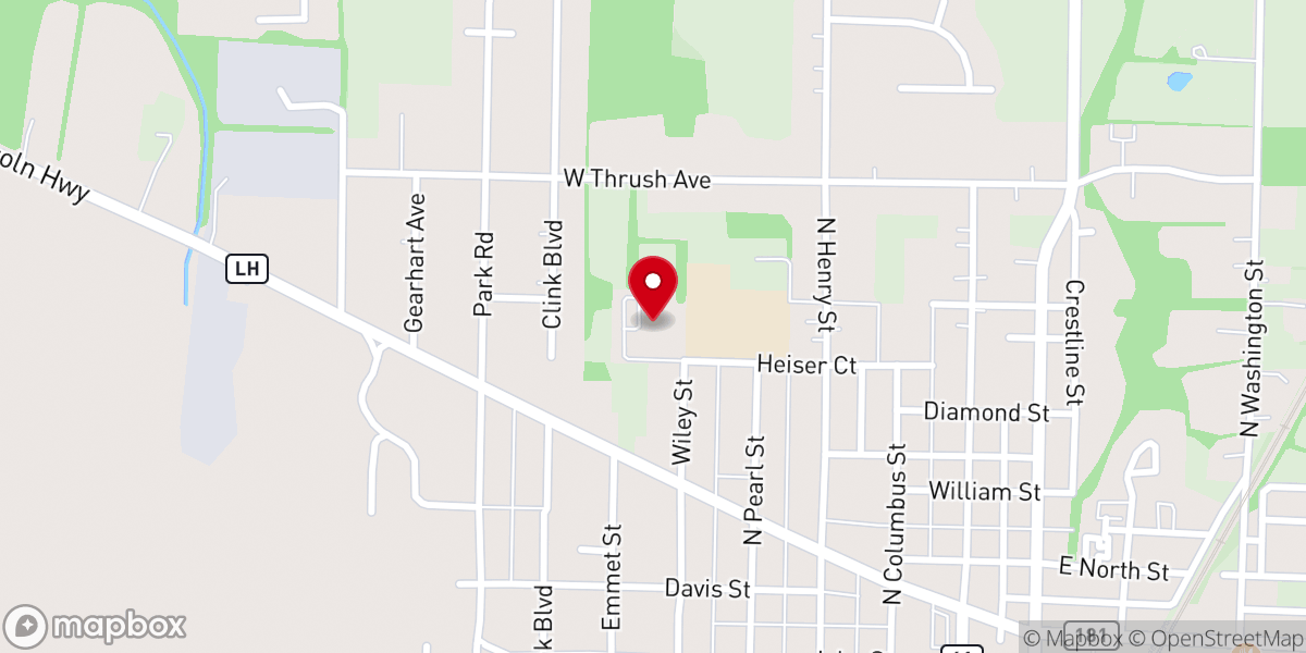 Map showing location of Calvary United Church-Christ