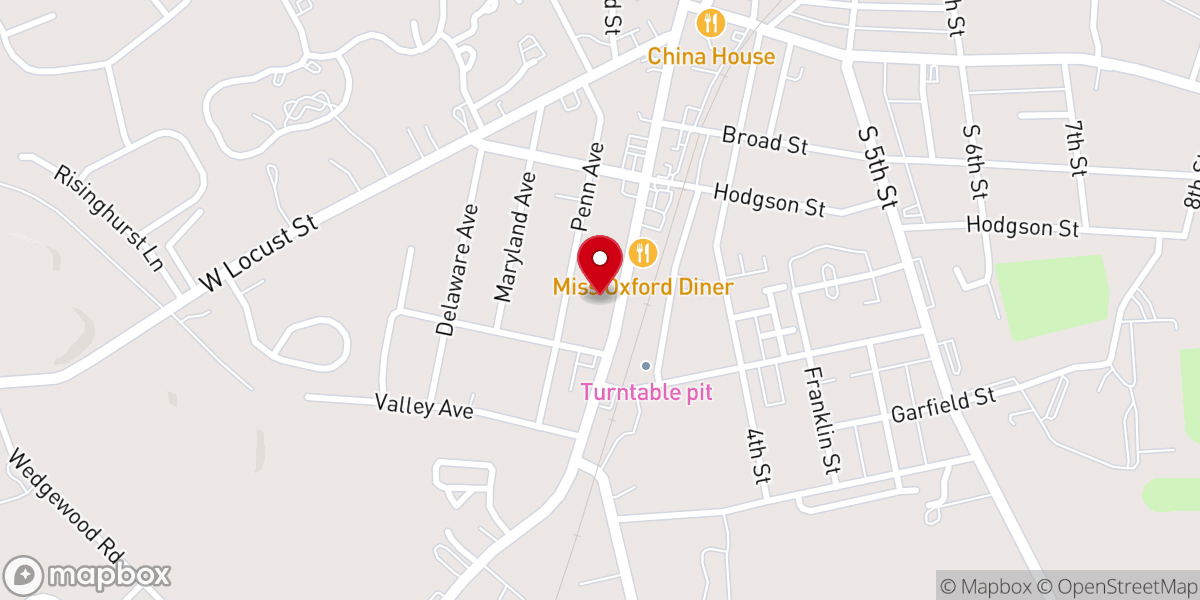 Map showing location of Oxford Friends Meeting