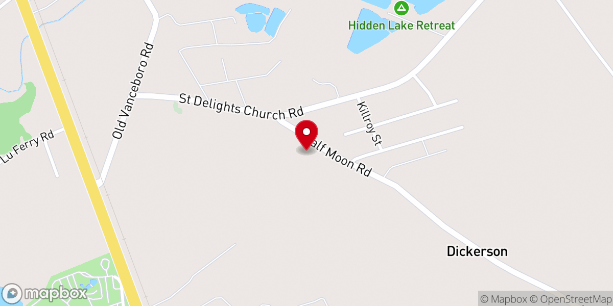 Map showing location of Bridgeton Pentecostal Holiness