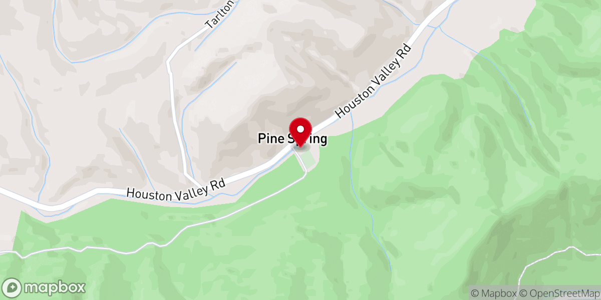 Map showing location of Pine Spring Church